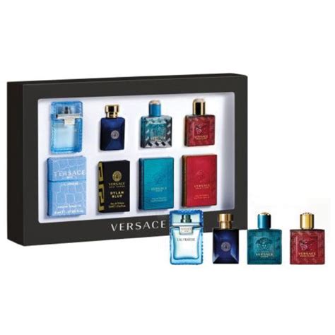 versace for men 4 piece mini set|versace miniature gift set.